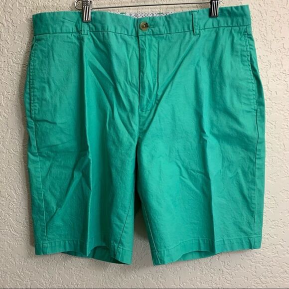 TailorByrd Moss Green Flat‎ Front Twill Shorts  - Size 36 - Picture 5 of 6